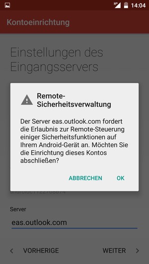 Wählen Sie OK