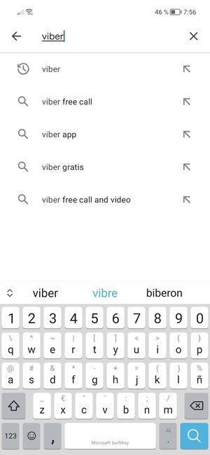 Skriv inn applikasjonsnavnet og velg Søk