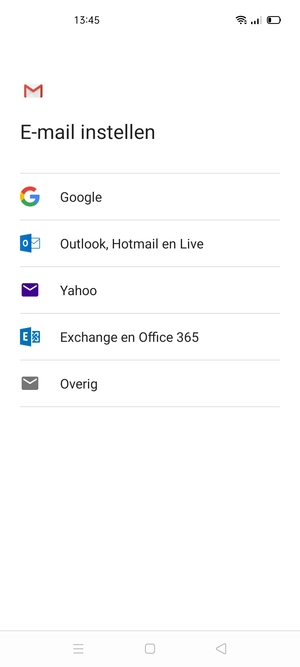 Selecteer Outlook, Hotmail en Live