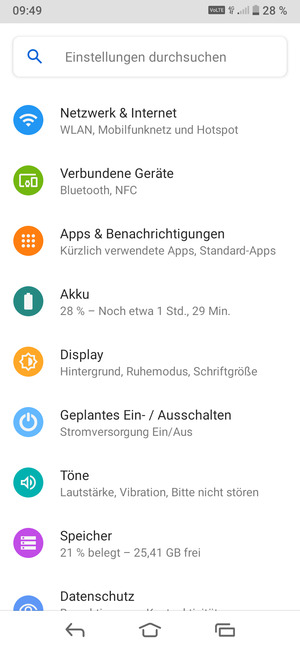 Wählen Sie Netzwerk & Internet