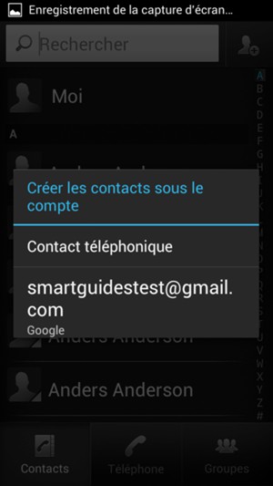 Sélectionnez votre compte
