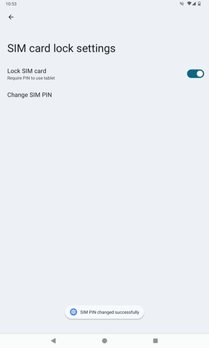 Your SIM PIN has been changed