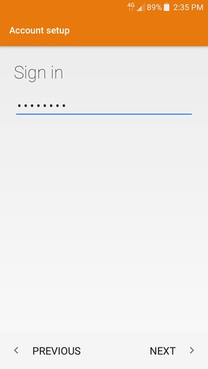 Enter your password and select NEXT