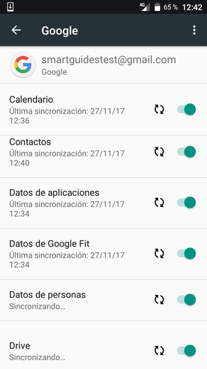 Su información será sincronizada