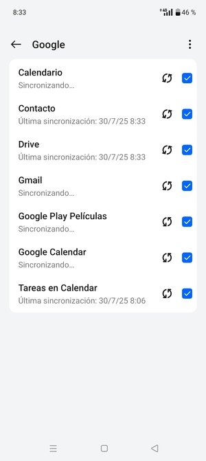 Su información será sincronizada