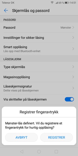 Velg AVBRYT