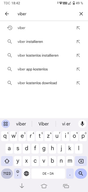 Geben Sie den Namen der App ein und wählen Sie Suchen