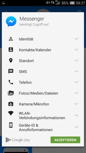 Wählen Sie AKZEPTIEREN