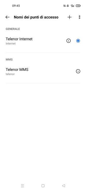 Seleziona il tasto Menu