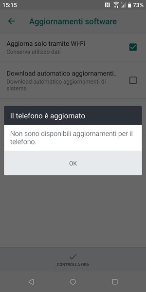 Se il tuo telefono è aggiornato, seleziona OK