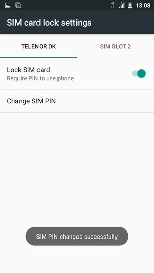 Your SIM PIN has been changed