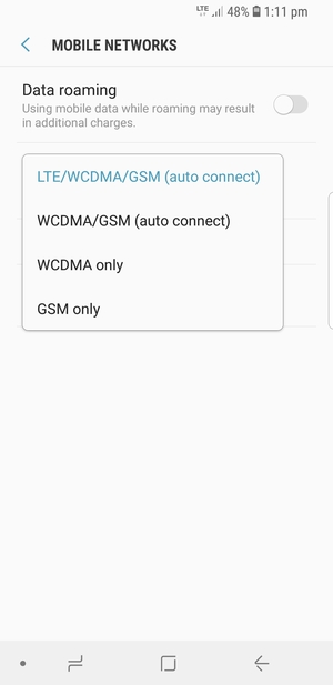 Select GSM only to enable 2G