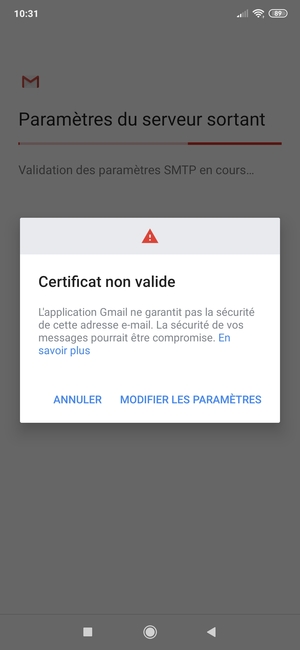Sélectionnez MODIFIER LES PARAMÈTRES
