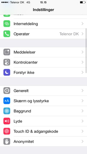 Vælg Generelt