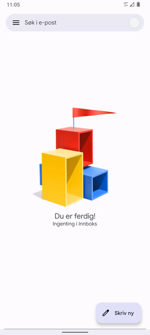 Gmail er klar til bruk