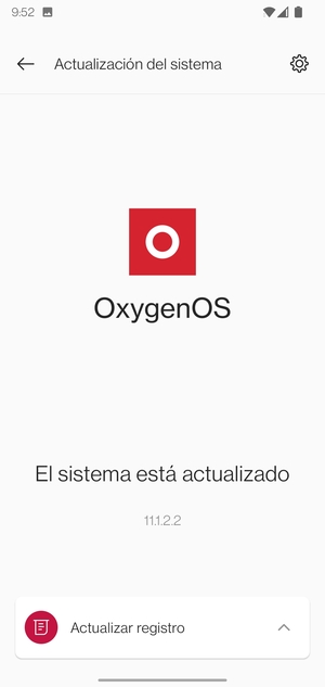 Si su teléfono está actualizado, verá la siguiente pantalla
