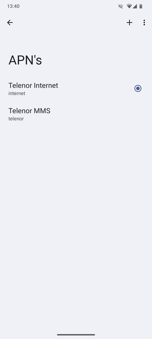 Selecteer de Menu-knop