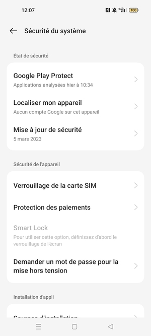 Sélectionnez Verrouillage de la carte SIM