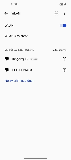 Wählen Sie das Wireless-Netzwerk, zu dem Sie eine Verbindung herstellen möchten