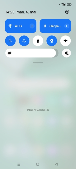Dra ned toppmenyen igjen