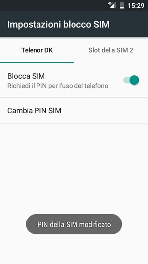 Il tuo PIN della SIM è stato modificato