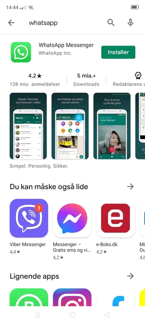 Vælg appen