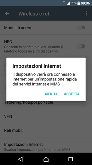 Seleziona ACCETTA