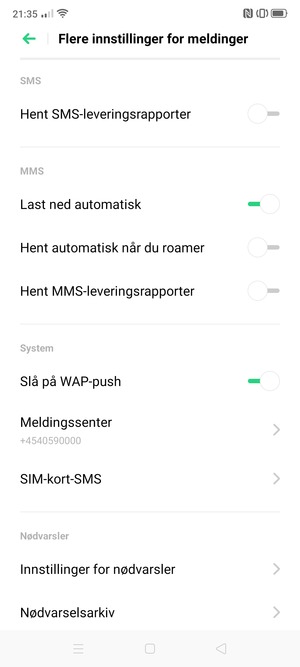 Velg Meldingssenter