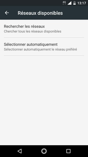 Sélectionnez Rechercher les réseaux