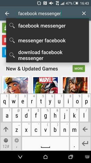 Enter the app name and select Enter