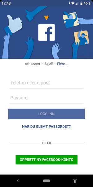 Applikasjonen er klar til bruk