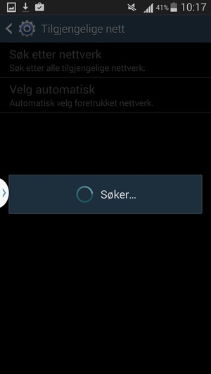 Vent til søket til ferdig