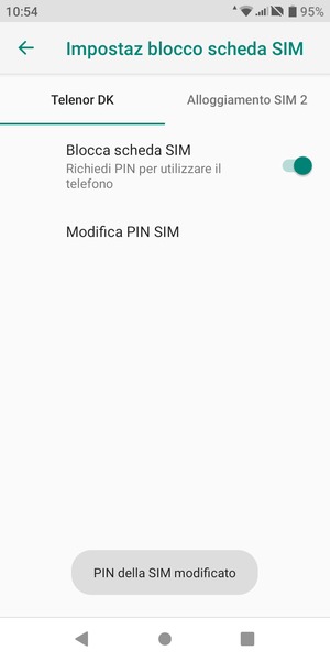 Il tuo PIN della SIM è stato modificato