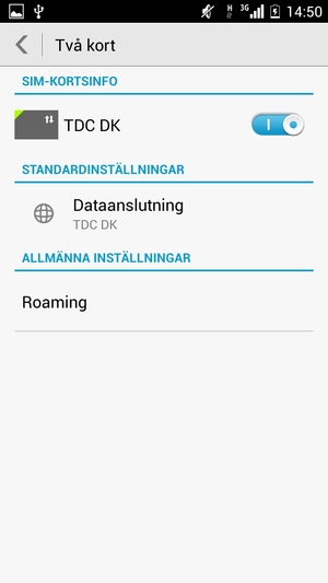 Välj Roaming
