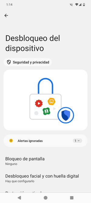 Seleccione Bloqueo de pantalla