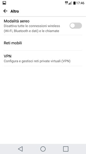 Seleziona Reti mobili