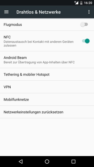 Wählen Sie Tethering & mobiler Hotspot