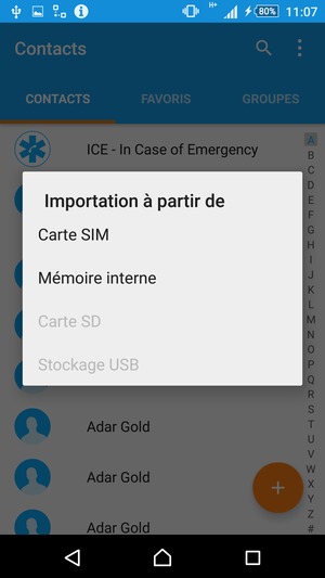 Sélectionnez Carte SIM