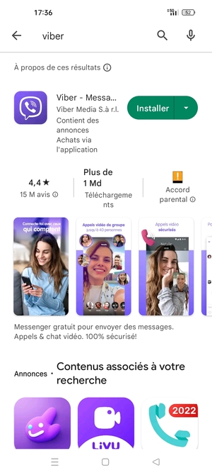 Sélectionnez l'appli