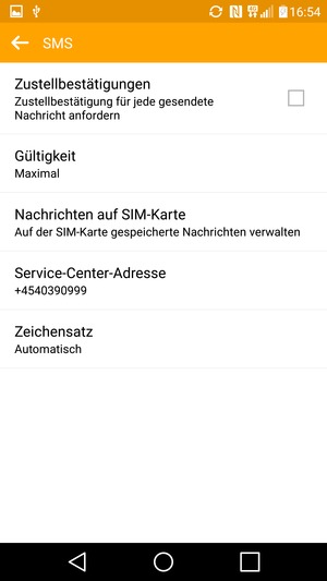 Wählen Sie Service-Center-Adresse