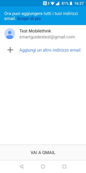 Seleziona VAI A GMAIL