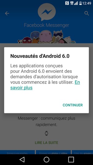 Sélectionnez CONTINUER