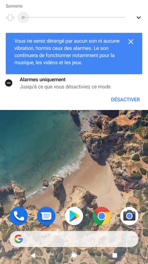 Appuyez une fois de plus pour passer en mode silencieux