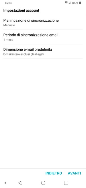 Seleziona AVANTI