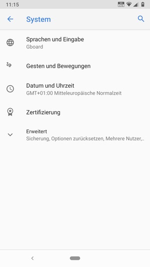 Wählen Sie Erweitert