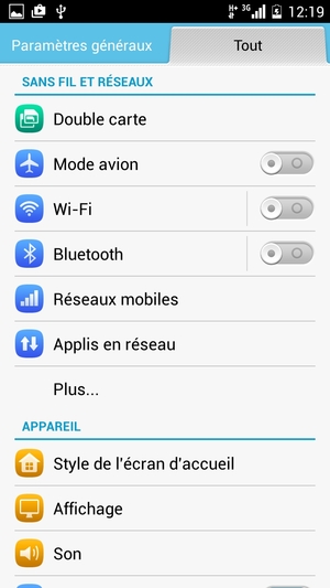 Sélectionnez Réseaux mobiles