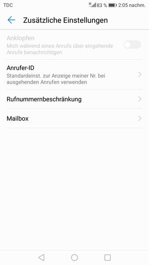 Wählen Sie Mailbox