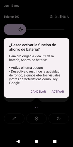Seleccione ACTIVAR