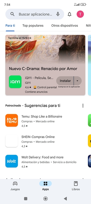 Seleccione la barra de Búsqueda