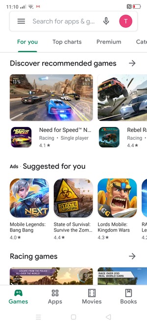 Select the Search bar